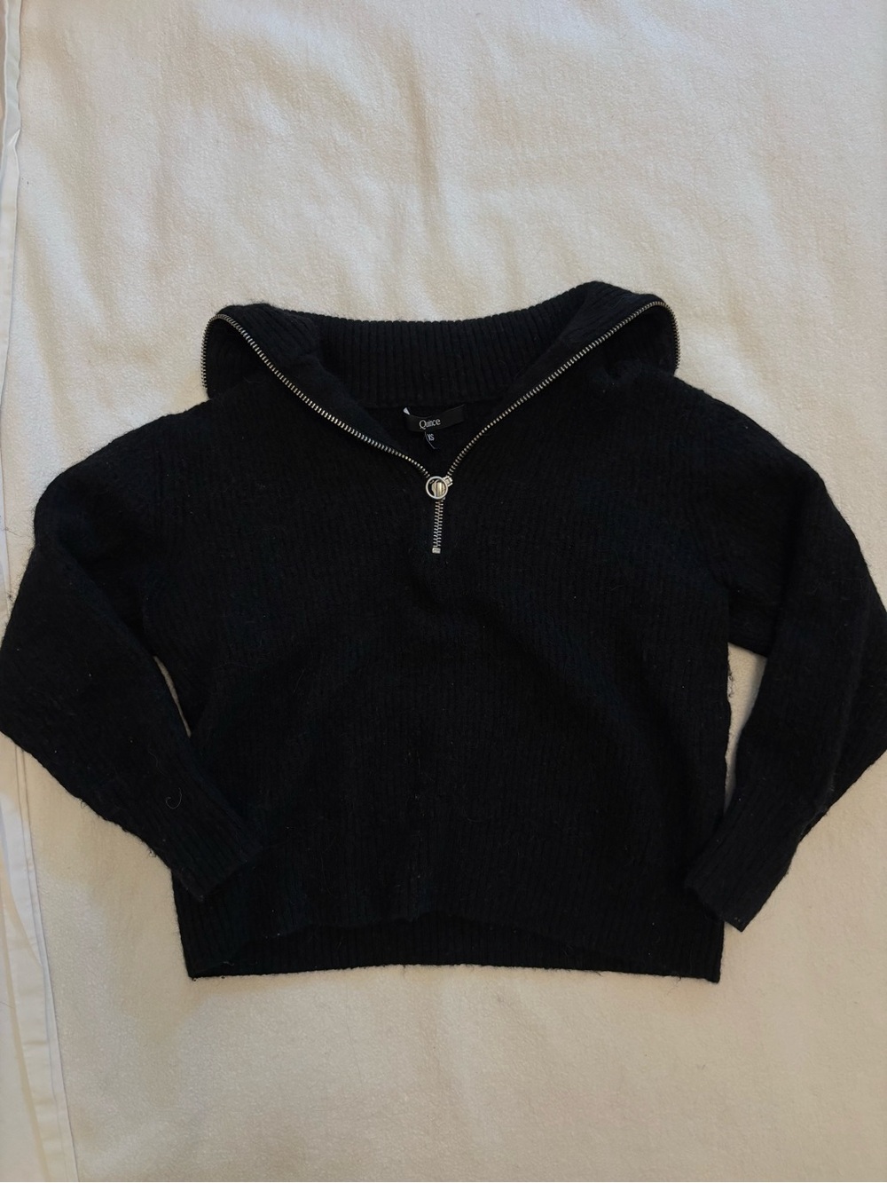Quince Quarter Zip Black XS